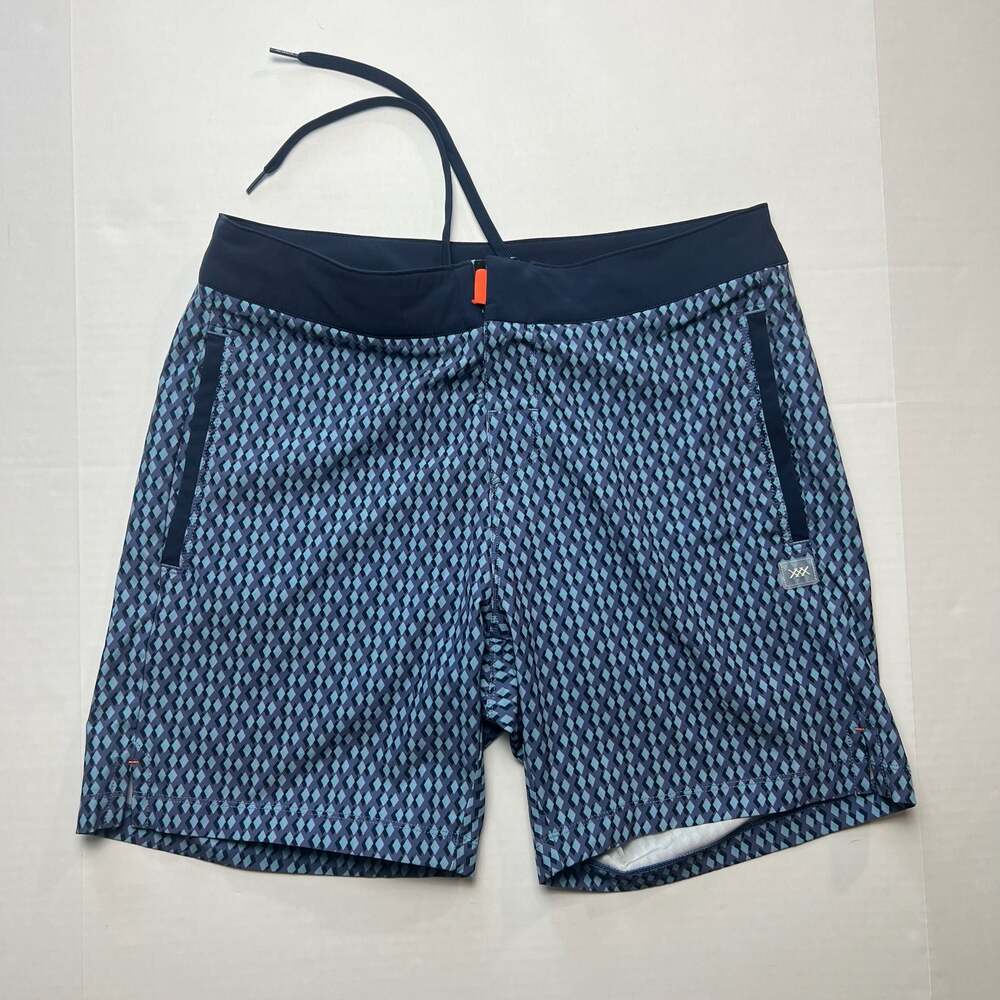 Rhone Point Break Board Shorts Men's Geometric Pattern Hybrid Swim Trunks 32